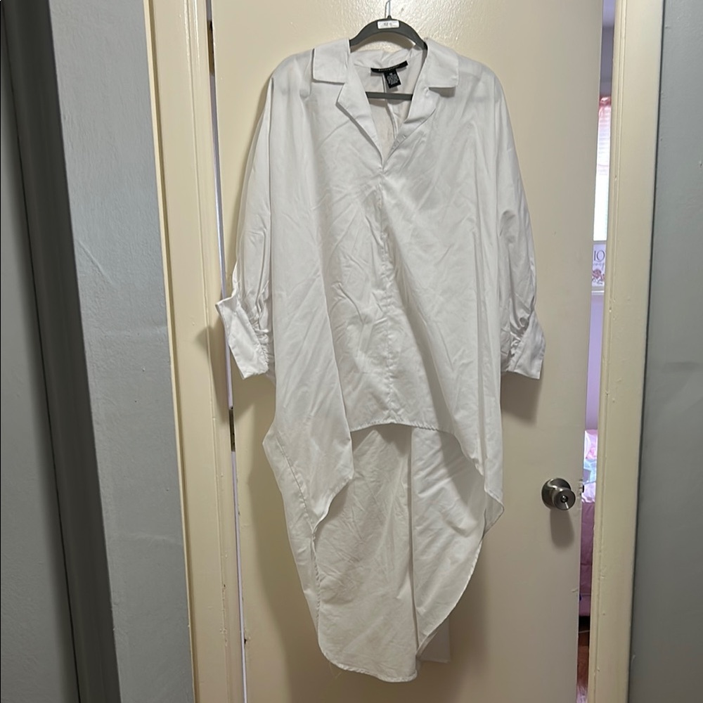 White womens oversized blouse